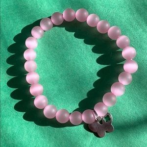 pink butterfly charm bracelet